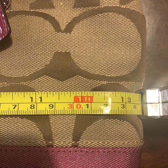 NWT Coach Monogram Handbag and IPad Case Purple/Tan/Brown - Picture 14 of 15